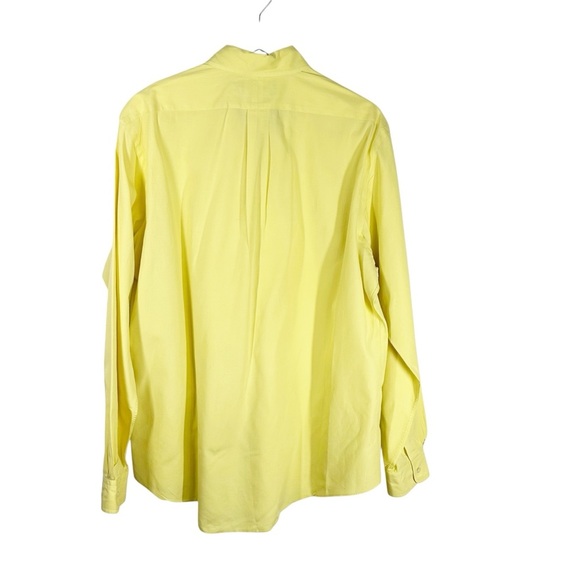 RALPH LAUREN Men's Custom Fit Bright Yellow Button Down Collared Shirt Size XL - Picture 6 of 6